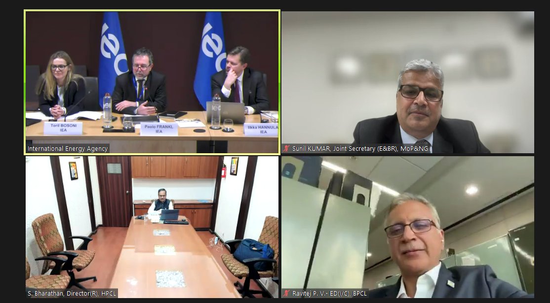 Kavita Jadhav (@kavitajadhav05) on Twitter photo Excellent webinar today with <a href="/PetroleumMin/">Ministry of Petroleum and Natural Gas #MoPNG</a> <a href="/BPCLimited/">Bharat Petroleum</a> and <a href="/HPCL/">Hindustan Petroleum Corporation Limited</a> on the recent <a href="/IEA/">International Energy Agency</a> report on the Role of E-fuels in Decarbonising Transport. Discussions highlighted need for electrolytic hydrogen, policies for demand creation, use of biogenic sources and R&D for deployment. Excellent webinar today with <a href="/PetroleumMin/">Ministry of Petroleum and Natural Gas #MoPNG</a> <a href="/BPCLimited/">Bharat Petroleum</a> and <a href="/HPCL/">Hindustan Petroleum Corporation Limited</a> on the recent <a href="/IEA/">International Energy Agency</a> report on the Role of E-fuels in Decarbonising Transport. Discussions highlighted need for electrolytic hydrogen, policies for demand creation, use of biogenic sources and R&D for deployment.