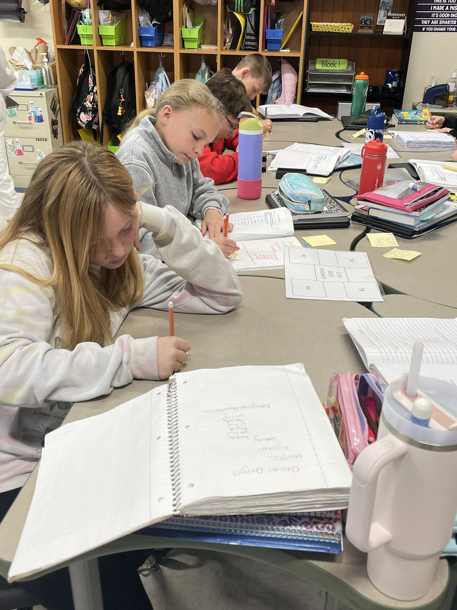 wrodell35's tweet photo. Fifth graders in Ms. Regelmanโs class are using the numbered heads strategy to think critically about physical and chemical changes in matter! #makingmagicatOdell
@CabCoSchools @johannajparker @JEnlow12 https://t.co/ONknnG4bZf