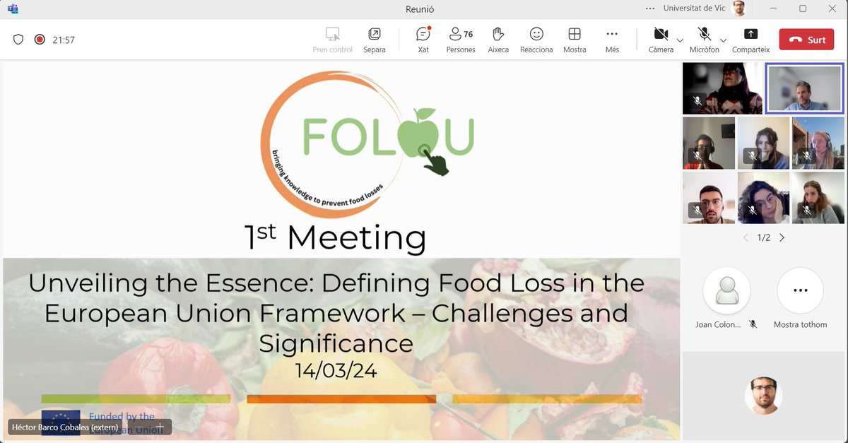 BETA_TechCentre's tweet photo. The efforts to quantify #FoodWaste are well-known, but #FoodLoss is often overlooked in monitoring, leading to unreliable data.

▶️ Today, @Espigoladors has organised the first @FOLOU_eu  webinar, to present the work done to create a #FoodLoss definition.

https://t.co/q6x2pJizPh https://t.co/6vctUlPN8h