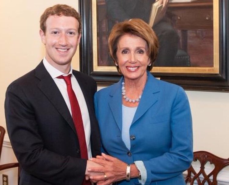 'We are banning TikTok in the name of public safety and the fact that I have five million dollars in Facebook stock has absolutely nothing to do with it' said Nancy Pelosi, barely able to contain her laughter