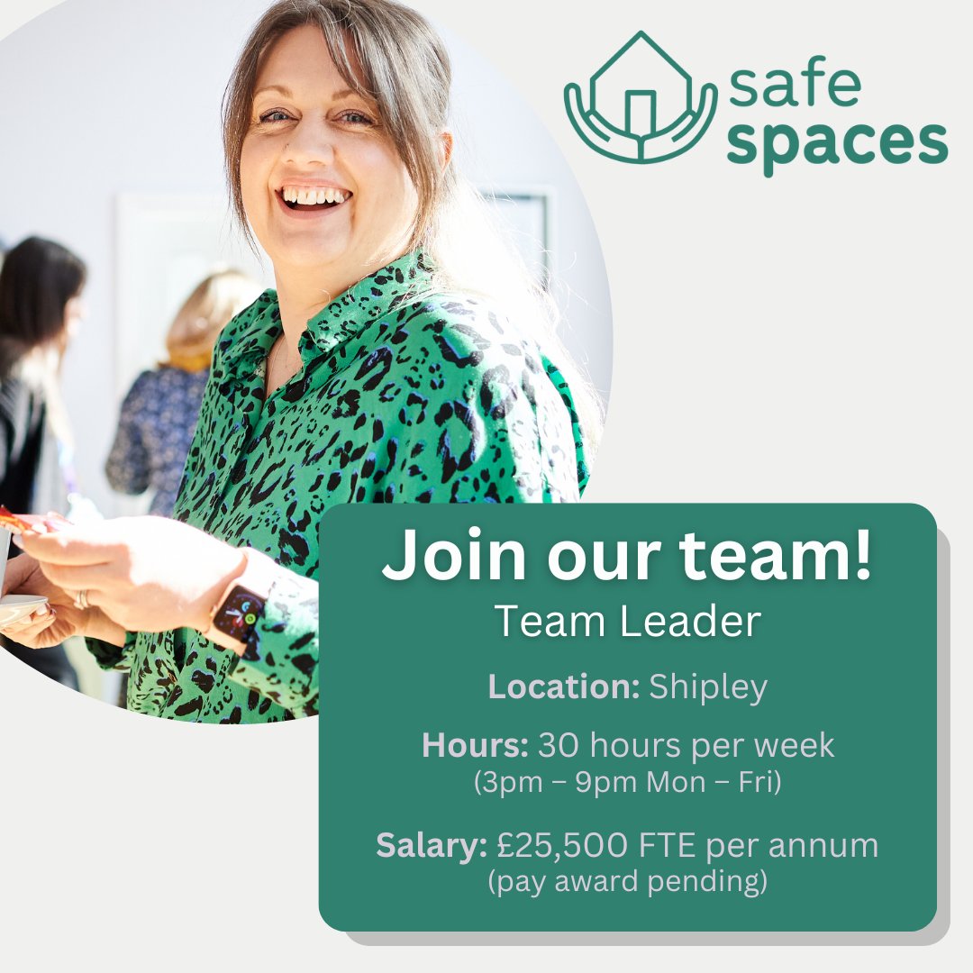 📣We are looking for a Team Leader to join our Safe Spaces Children and Young People’s (CYP) Service in #Shipley To provide day to day supervision of a team of Crisis Support Workers to ensure the effective running of the service. 📌Full details 👉 thecellartrust.org/about-the-cell…