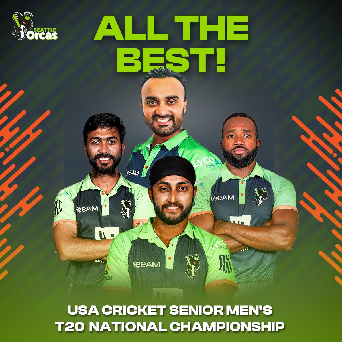 Geared up for their next challenge 💪

Best wishes for a great tournament, guys 💚

#SeattleOrcas #MLC #MajorLeagueCricket #USACT20Nats2024 #WeAreUSACricket