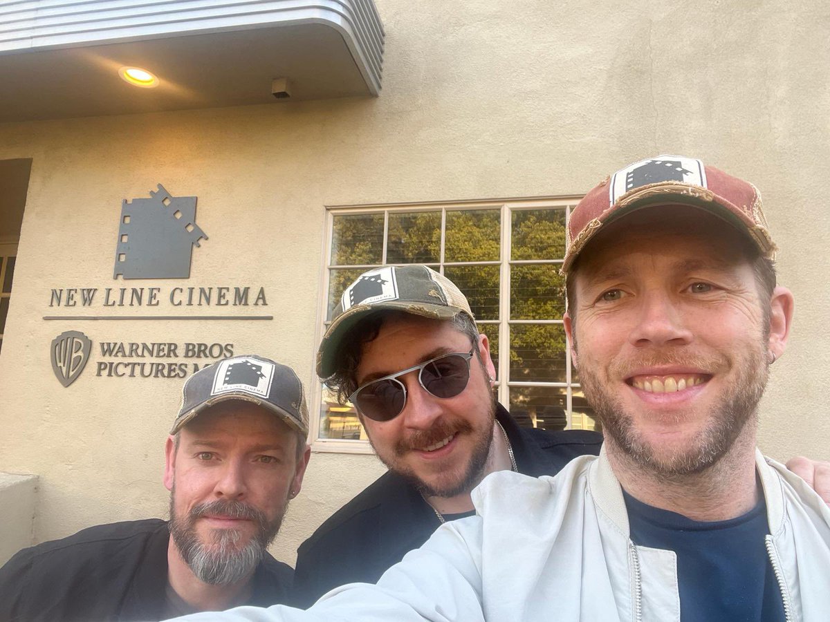 curleecronin's tweet image. We couldn’t have been happier to sign off Doppelgängers first look deal @newlinecinema yesterday. But holy shit, nobody had told us in advance we were gonna get hats!!!! I wouldn’t have gotten a haircut for the special day had I known.