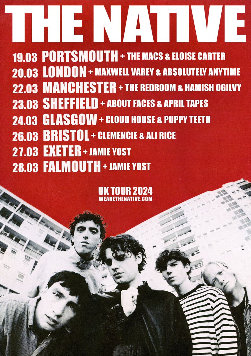 The Native (@wearethenative_) on Twitter photo Buzzed to be joined by some amazing artists on our tour next week. Thanks for all your suggestions, we’ve been in rehearsals all week and can’t wait to get back out there Buzzed to be joined by some amazing artists on our tour next week. Thanks for all your suggestions, we’ve been in rehearsals all week and can’t wait to get back out there