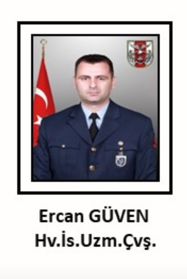 Konyada Uçak kazasında şehit olan Hava İstihkam Uzman Çavuş Ercan Güven’in Ruhu şad mekanı cennet olsun. Ailesine rabbim sabır ihsan eylesin. Aziz Türk Milletinin Başı Sağolsun.