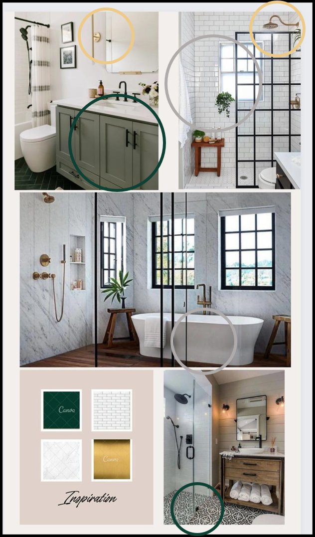 studiofahd_ID's tweet photo. البدأ بلوحات إلهام أو (mood board) قبل تأثيث أو تشطيب أي مساحة فارغة فالمنزل يعطي فكرة وصورة أولية لشكل المساحة. و تصور شكل المكان قبل تأثيثه وتشطيبه يوفر كثير من الوقت والجهد، وقد يوفر أيضاً كثير من الأموال حيث أن أي تعديل على الأشكال والخامات في لوحة الإلهام لا يكلف شيء. هنالك أكثر من طريقة لإبتكار لوحات إلهام و أسهل طريقة لإبتكارها هو الإستخلاص الإنتقاء من أي صور لغرف ومساحات صُممت من قِبل مصممين محترفين تعجب وترضي المؤثث و توجد هذة الصور في مصادر كثيرة (مجلات الديكور، الانترنت، محلات الأثات....).  ومن ثم من هذه الصور، يأخذ المؤثث ما يعجبه وما يريد أن يُطبق في منزله. الصورة المرفقة هي مثال للوحة إلهام لحمام أعزكم الله لم تستغرق أكثر من نصف ساعة لإنهائها.   

#تصميم_داخلي #ديكور #السعودية #الخبر #تصميم