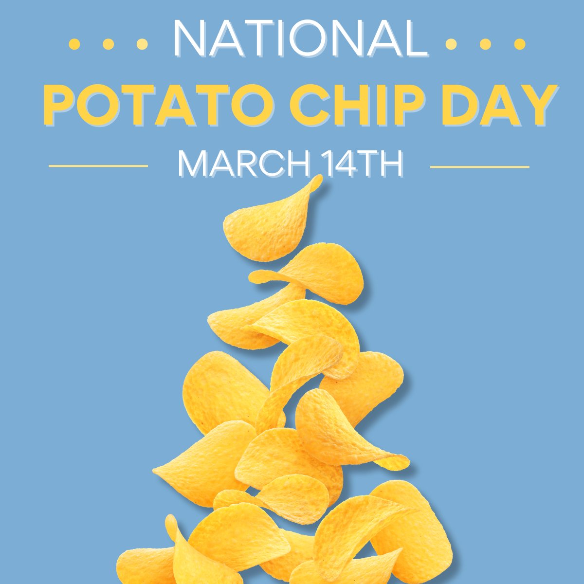 Dalsorb's tweet image. Today marks #NationalPotatoChipDay. Let's honor America's favorite snack by indulging in a delicious bag of crispy, crunchy potato chips!

 #snacks #potatochips #potatochipday #batchfried #kettlecooked #frynancial #dalsorb