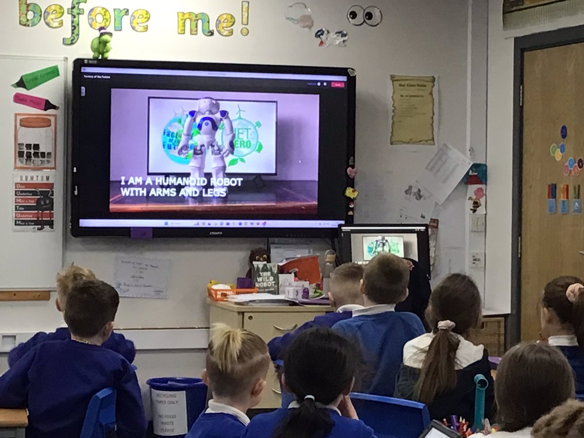 AcademyRoseWood's tweet photo. For British Science Week, Year 3 have joined in with Factory of the Future to try and create a net zero factory.  We enjoyed helping to make the decisions on our iPads. #science  #FactoryFuture
@TheSTEMHub_SE
@PPMABEST https://t.co/fU64YOFy5N