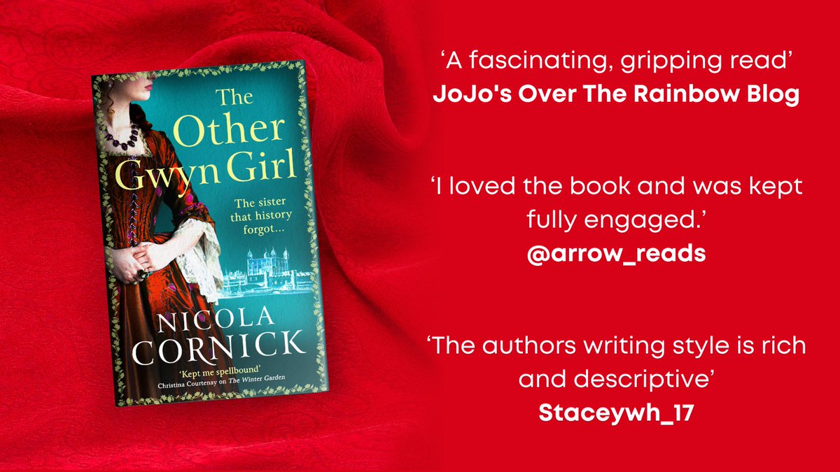 Thank you to @staceywh100, @JoannaLouisePar and arrow_reads for their recent reviews on #TheOtherGwynGirl by @NicolaCornick #blogtour. 

Buy now ➡️  mybook.to/gwyngirlsocial