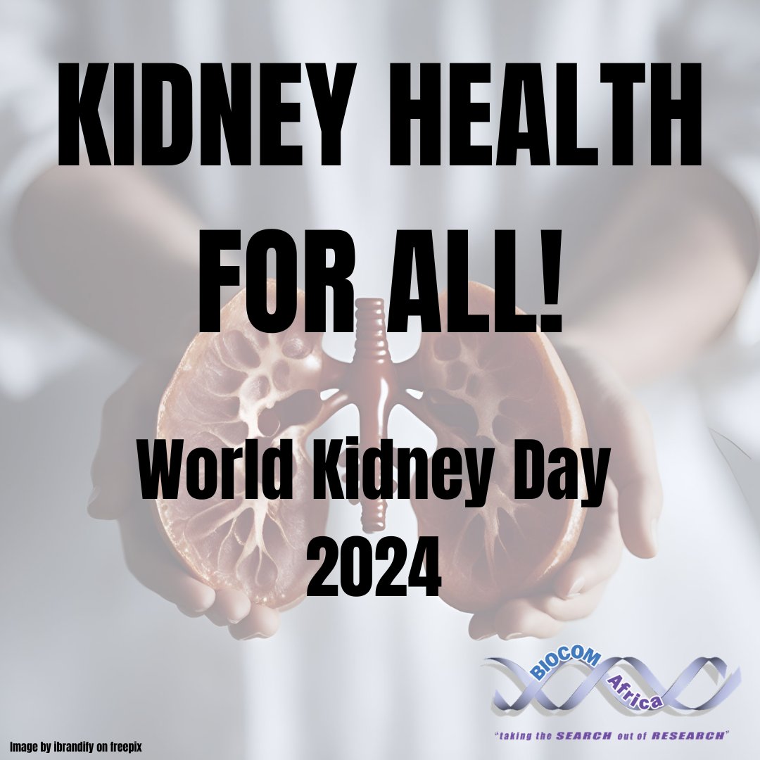 #WorldKidneyDay is all about Kidney Health for All! Educate yourself on #kidneyhealth practices, go for regular #medical check-ups, and thank those working towards #preventing, #treating, and #curing kidney diseases in practice and #research. #WEareBIOCOM