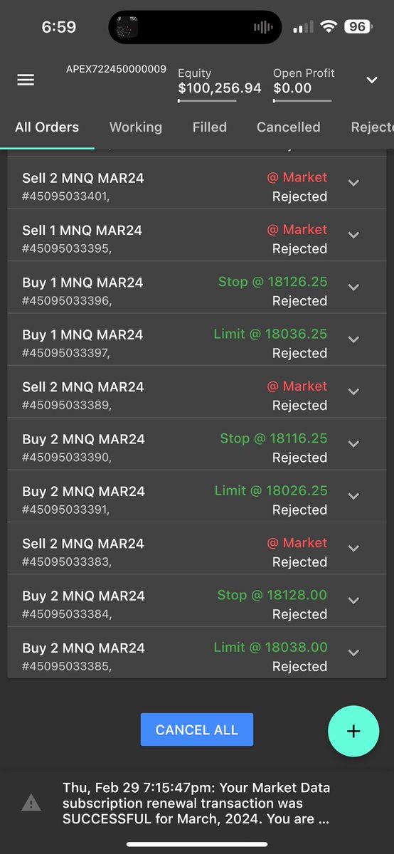 Thanks for fucking me out of hella money today <a href="/Tradovate/">Tradovate</a> why are you rejecting all my orders?!?!?