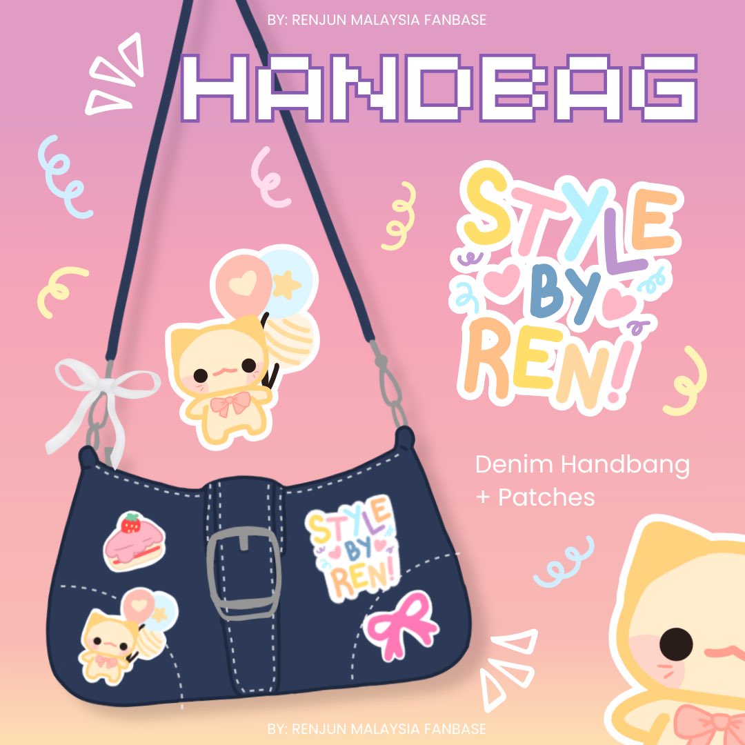 only4_renjun's tweet photo. ✮.𖥔݁ 𓃦 Style By Ren ˖˚ 𓃥 ₊✮.𖥔
𓃦 Handbag + Patches 𓃦
⭐️ RM150 donation and above ⭐️
Donation ⌛️
🦊 27/12/2023-16/03/2024
🔗 https://t.co/ujoQjX8XVQ
#StyleWithREN with #RunwayREN
#RENJUN #런쥔 #仁俊 #ロンジュン https://t.co/Crjc68zEIH