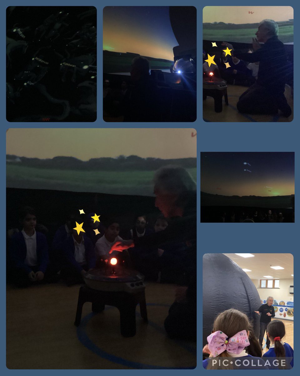 Year 5 are having a science day that is out of this world! We started off with an amazing tour of the night sky with Dr John McCue and the planetarium from @TeessideUni