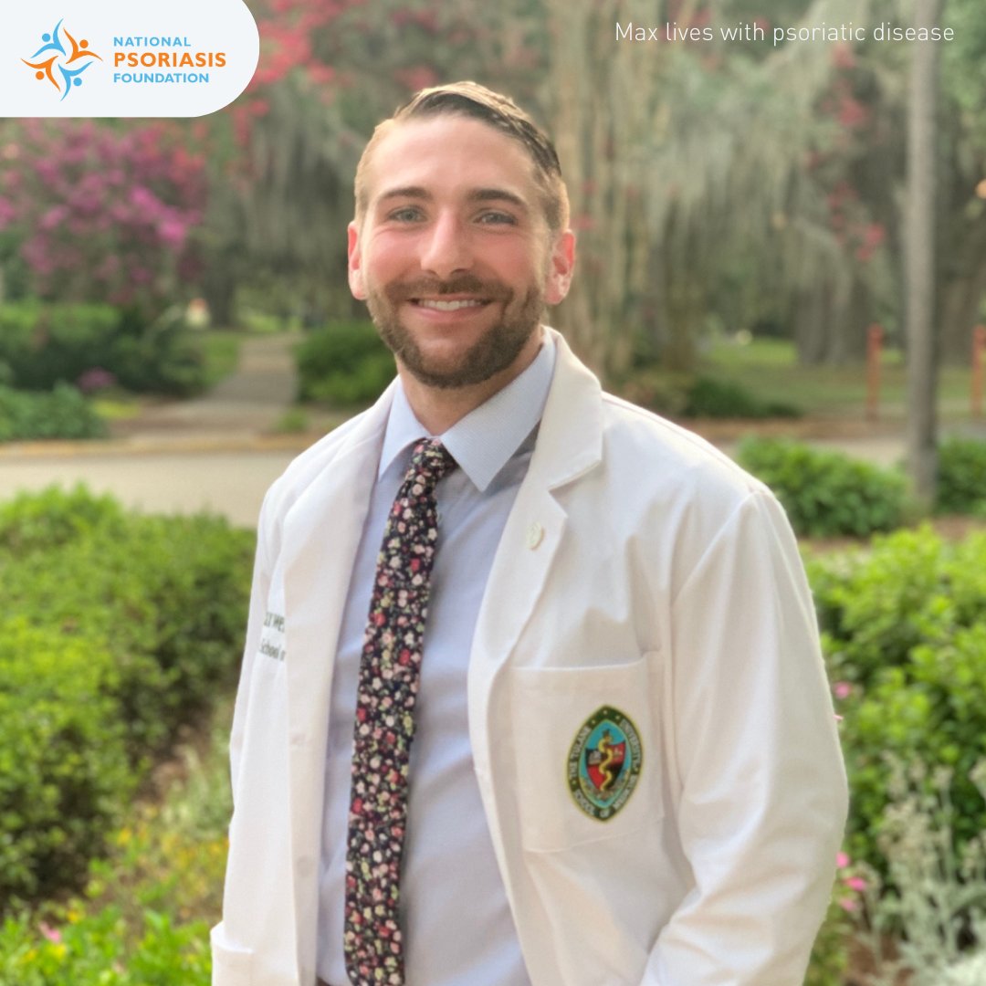 Max Green connects with, supports, and one day will help treat others living with psoriatic disease.

Head to our website to learn more about how guttate psoriasis led Max to pursue a career in dermatology. 🔗ow.ly/rkMA50QI4Bw