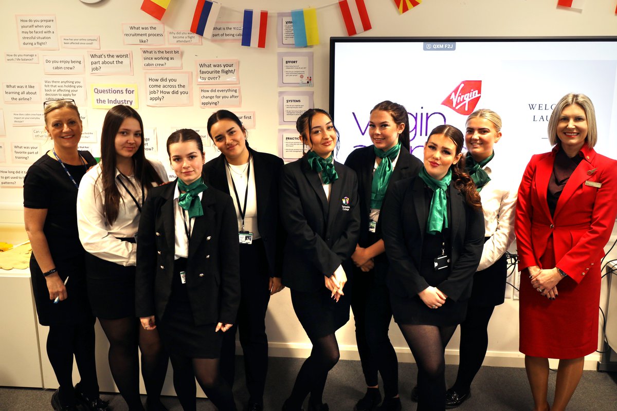 Day with a difference today with Laura - Flight Service Manager @VirginAtlantic for Travel & Tourism students. Laura talked about her career, hosted a Q&A and conducted mock interviews ✈️