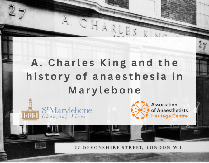 🚨TOMORROW🚨

Join us at <a href="/StMaryleboneCL/">Marylebone History</a> for the opening of our joint exhibition, Devonshire Street: A Worldwide Mecca for Anaesthetists!

Discover who A. Charles King was at this FREE event!

📆Fri 15 Mar, 18:30-19:45
🎟️bit.ly/3Ty79ts

#histmed #MedTwitter