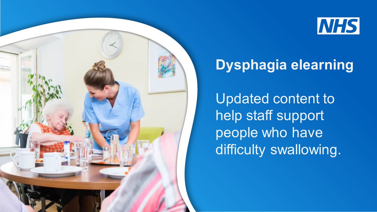 The Dysphagia elearning programme has been updated to help healthcare staff better manage the condition with people in care homes, hospitals and community settings. Check it out for free here: orlo.uk/52zLW @SheffieldHosp @NHSE_WTE @rcslt #swallowaware2024