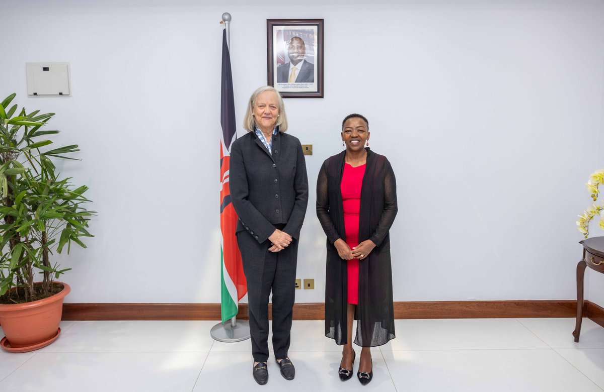 The US Ambassador to Kenya, Meg Whitman, paid a courtesy call to First Lady @MamaRachelRuto at State House Nairobi this morning. Their discussions focused on deepening ties between the two nations and exploring opportunities for cooperation between the US Embassy in Nairobi and