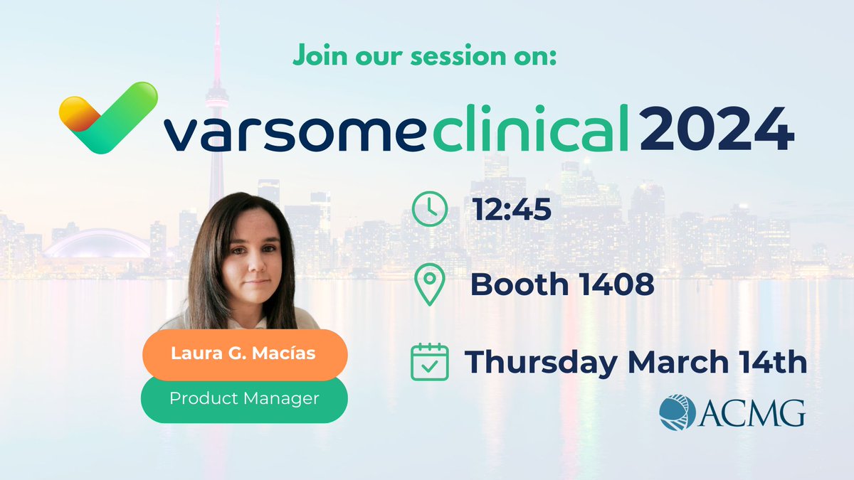 Drop by our booth if you're at #ACMGMtg24 today for a VarSome masterclass. We'll be covering tips and tricks and taking a deep dive with VarSome Clinical!