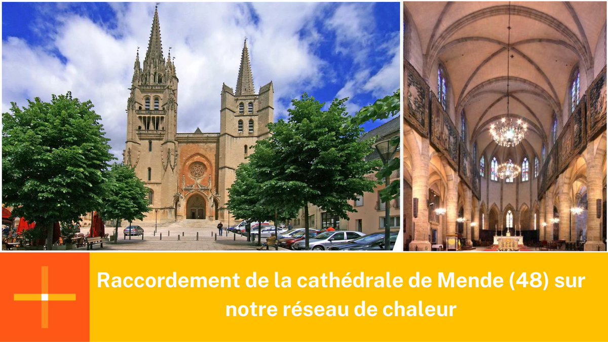 La Cathédrale Saint Privat de #Mende (48) est désormais alimentée à 99 % par des #EnR via le #réseaudechaleur exploité par notre filiale Tendem. Paroissiens et usagers sont unanimes : la température (tempérée et régulée) est très appréciée ! 😃👌 #DLDMAI