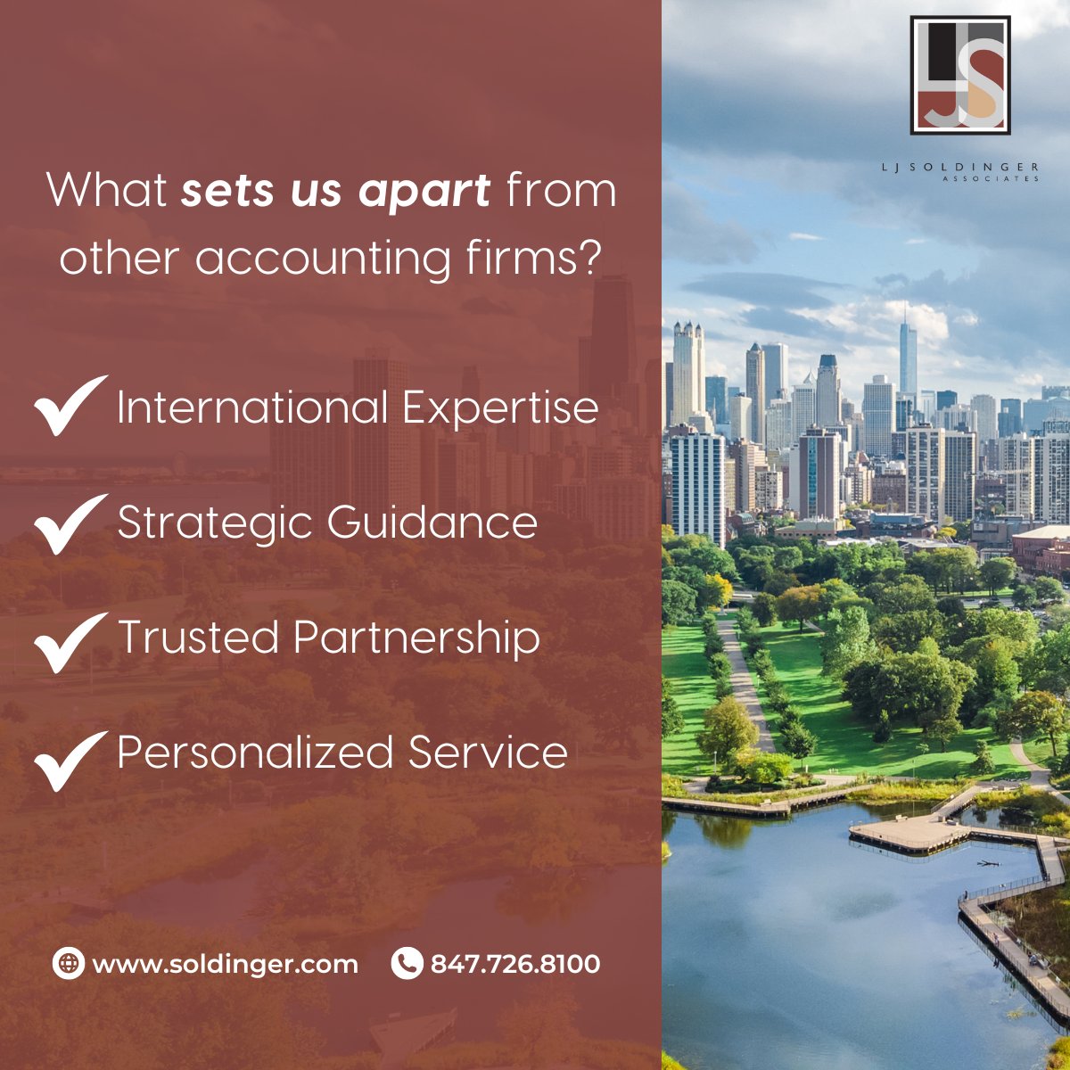 What sets us apart from other #accounting firms? ✅ International Expertise ✅ Strategic Guidance ✅ Trusted Partnership ✅ Personalized Service Contact us today to learn more about how we can support your #international aspirations: bit.ly/3Bir6e3