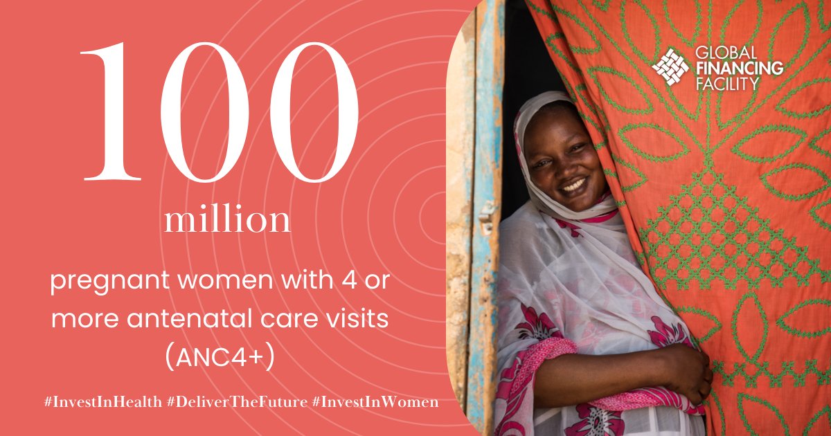 In <a href="/theGFF/">The GFF</a> partner countries, 100 million women have had at least 4 <a href="/WHO/">World Health Organization (WHO)</a> recommended antenatal visits (#ANC4). Together, we’re advancing health for women, children &amp; adolescents—and transforming the way countries #InvestInHealth.

Learn more:
wrld.bg/HBuj50QG1aE