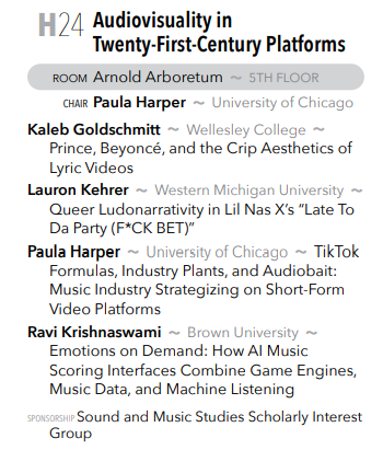 Also during Session H, join Ravi Krishnaswami for a presentation on "How AI Music Scoring Interfaces Combine Game Engines, Music Data, and Machine Listening" at 5:15 in the Arnold Arboretum.
