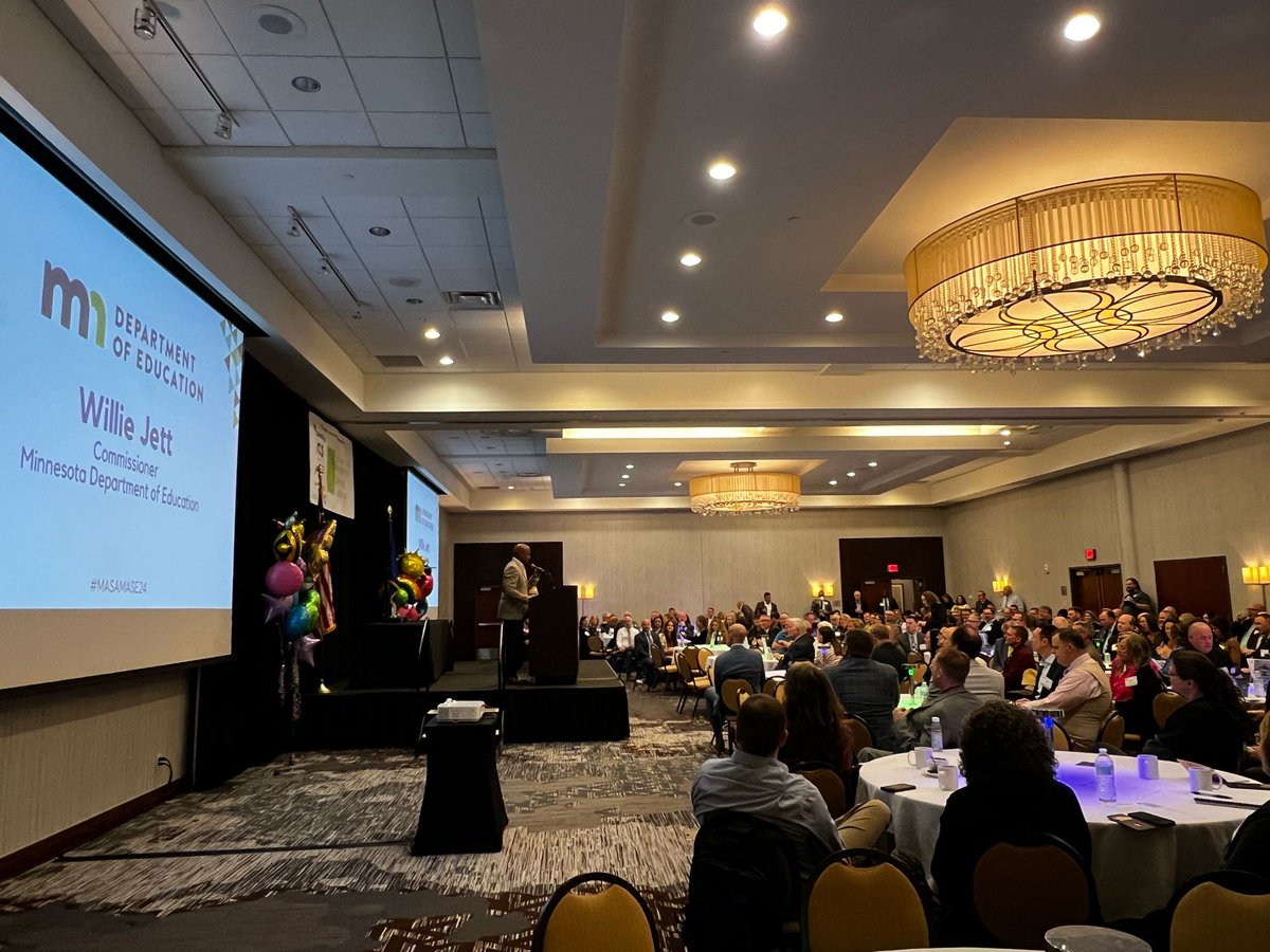 “We pause today to learn, connect, and then return to our districts to continue to build a brighter future for generations to come. Thank you for inspiring your students and staff.” - Commissioner Willie Jet. Thanks for being here to start our conference! @MNDeptEd #MASAMASE24