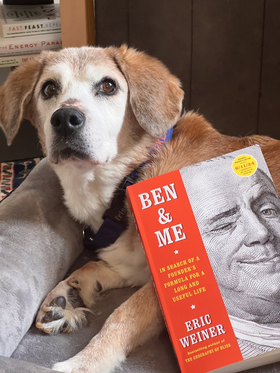 I'm giving away a signed advance copy of my new book, BEN & ME. Subscribe to my (free) newsletter to enter. Dog not included. ericweinerbooks.com/newsletter/