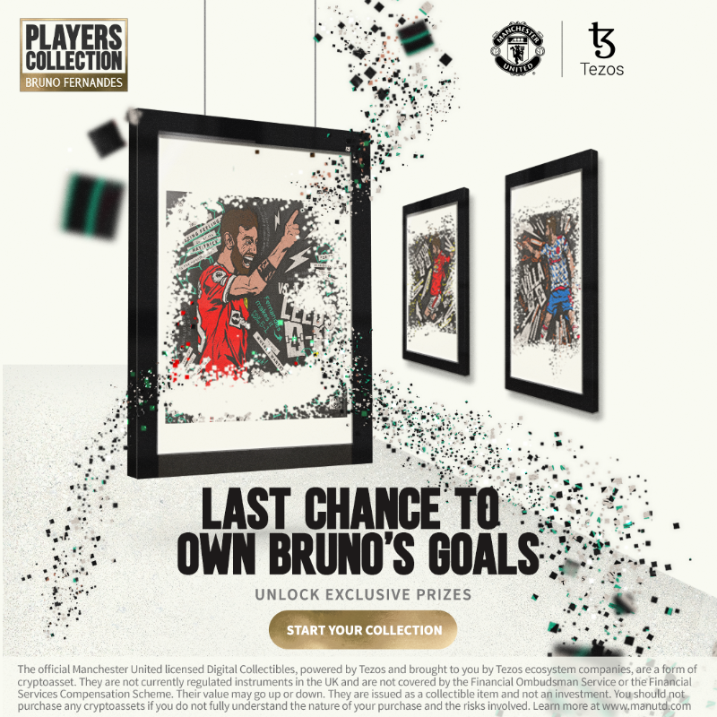 ManUtd's tweet photo. Last chance to collect ⏳

Bruno's top 10 #PL goals are waiting for you — add them to your collection now 🖼️⤵️

#MUFC || #CollectUnited