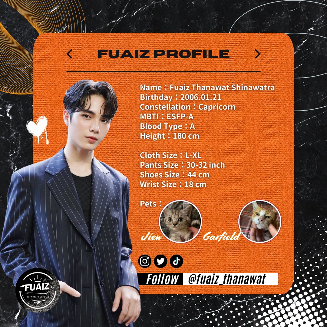 FuAiz_TWFC's tweet photo. ❤️ 𝐅𝐮𝐚𝐢𝐳'𝐬 𝐏𝐫𝐨𝐟𝐢𝐥𝐞 🗒️

Here's some information about Fuaiz
There's Chinese.ver and English.ver
Let’s get to know Fuaiz better together💖

240314update✏️

@Fuaiz_thanawat

#FuaizThanawat #Fuaiz_TWFC https://t.co/joOuh9Cxoc