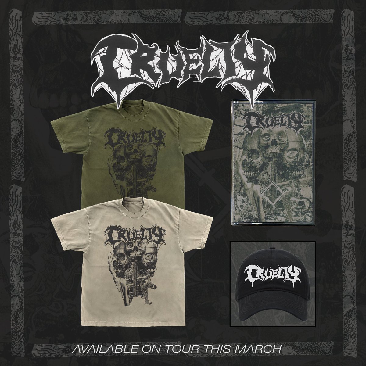 Some of the swag we bringing on tour with us this week. First show is tomorrow in Wolverhampton! See you all there xo