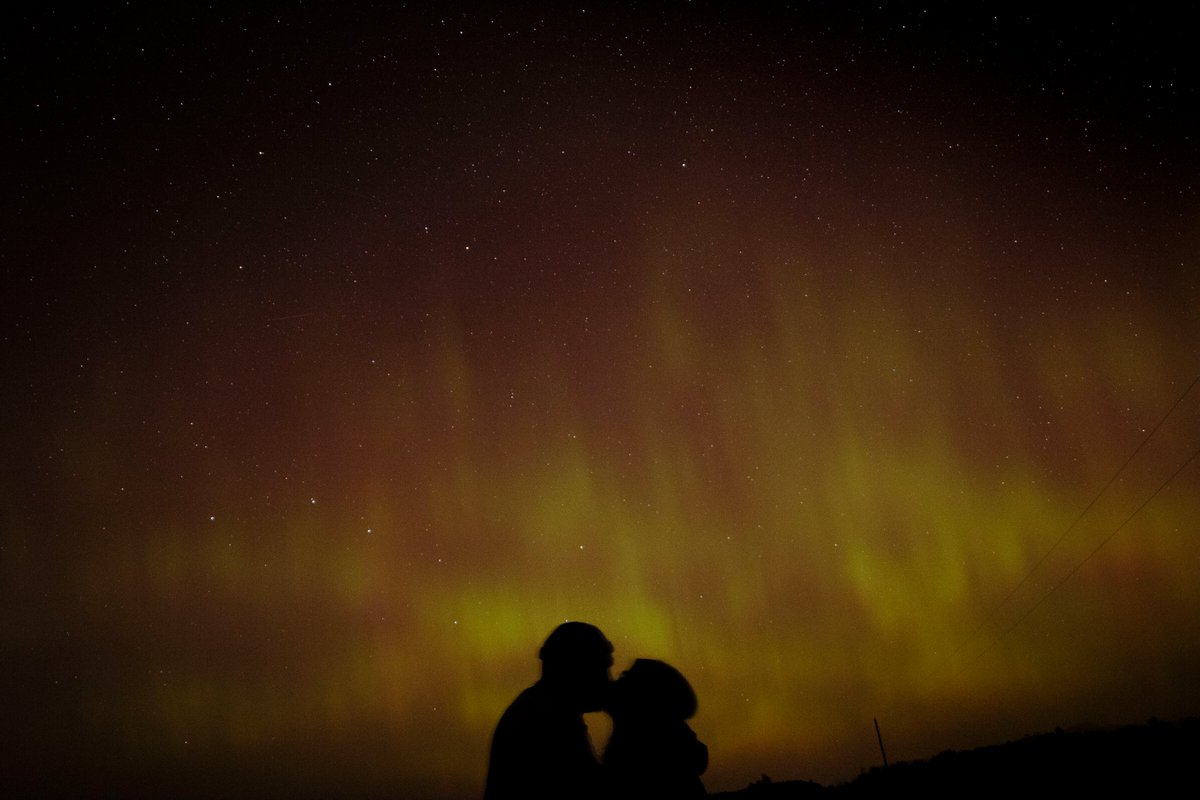 At the Spring 2024 Report-A-Thon we held “Rory Awards” just for fun. This beautiful shot by Kris Bethea was voted “Best pose under the aurora.” It was taken 9/8/23 north of Mora, MN. Next Report-A-Thon: Sat, Sept 21, 1-4 pm EDT (5-8 pm UTC). Photo posted with permission.