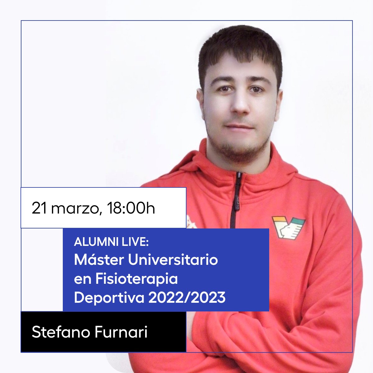 ¡Volvemos con el programa #AlumniLive de la mano de nuestro alumni del Máster Universitario en Fisioterapia Deportiva. 🏋️🎓 ✅ Gratuito 🌐Online abierto. 📅 Jueves 21 de marzo. ⌚️Horario 18:00 - 19:00h 🇪🇸 Regístrate aquí : universidadeuropea.com/eventos/alumni… #TrainYourDreams #RealMadrid