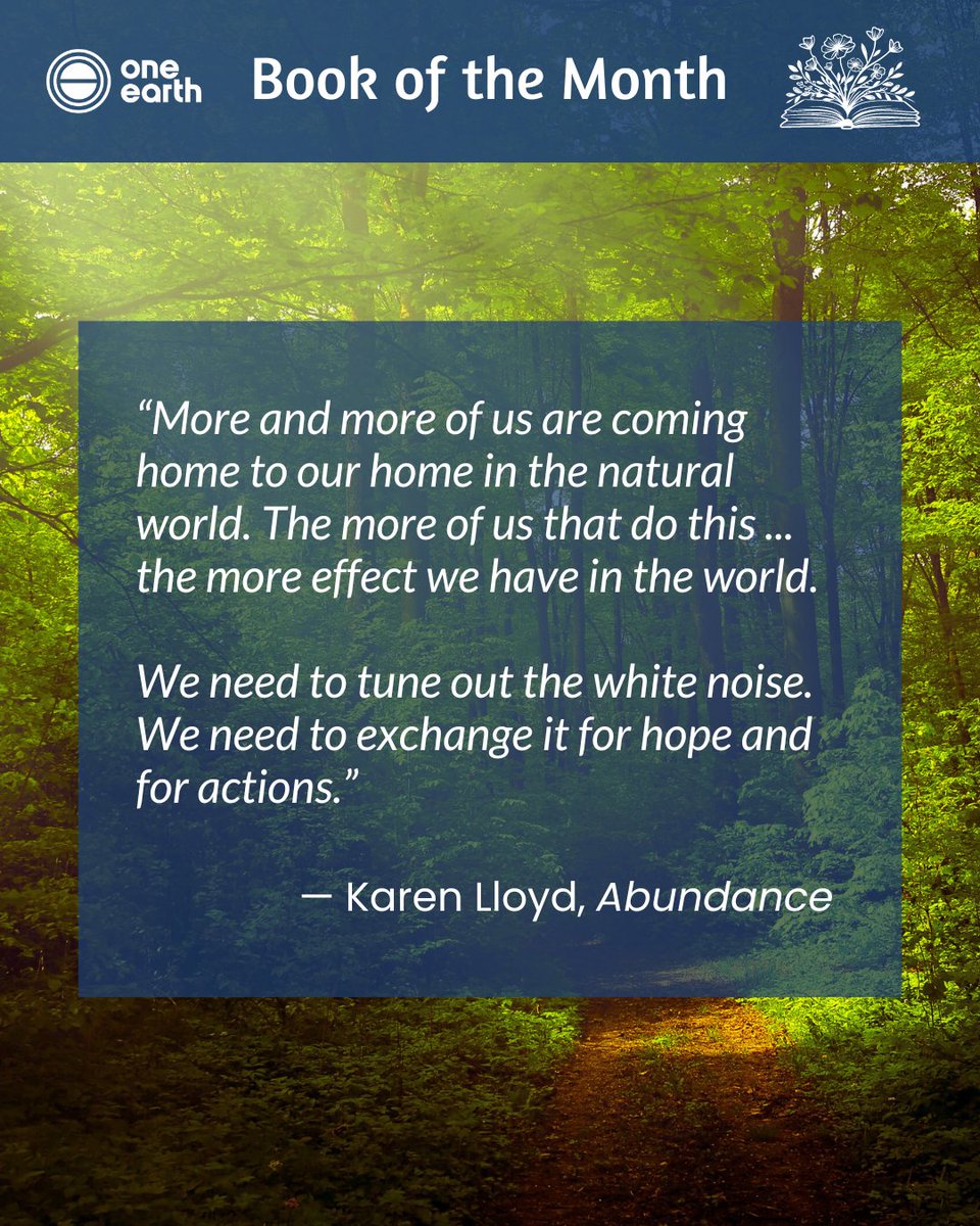 Welcome to the first installment of our #BookoftheMonth series, where we highlight a book from our team's current reading list to inspire, educate, and entertain. Explore Abundance: Nature in Recovery by @karenlloydwrite from @BloomsburyBooks!