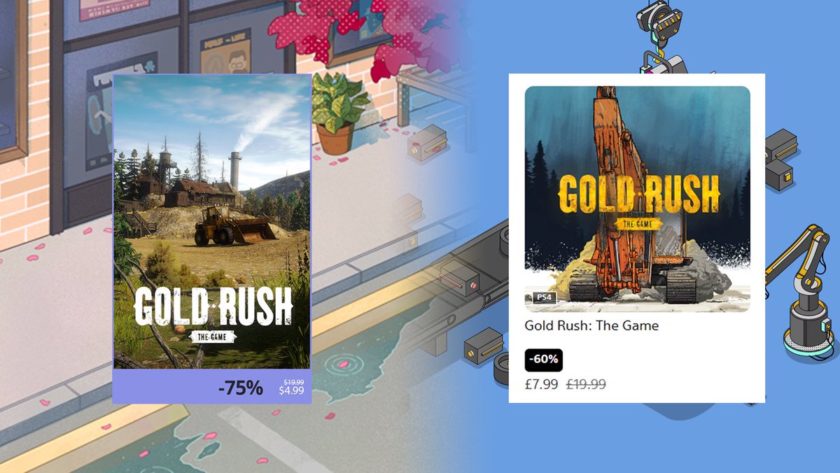 TheCodeHorizon's tweet image. 🌼 The Spring Steam Sale is upon us! 🌟 It's time to gear up for a golden opportunity because right now Gold Rush: The Game is available with a MEGA discount - a whopping 75% off on Steam and 60% on Playstation Store!
store.steampowered.com/app/451340/Gol…
store.playstation.com/en-us/product/…