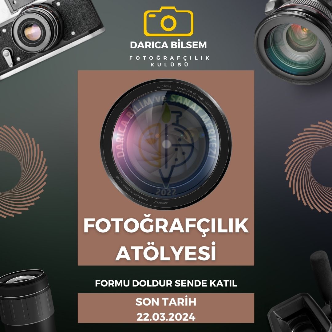 Kurum Müdürümüz Muhammet Musab Gümüş tarafından  Fotoğrafçılık Atölyesi açılacaktır. Atölyeye sadece kurumumuzda öğrenim gören öğrencilerimiz başvurabilecektir. 

Son katılım tarihi: 22 Mart 2024
<a href="/daricamem/">Darıca Milli Eğitim Müdürlüğü</a>
<a href="/drckaymakamligi/">Darıca Kaymakamlığı</a> 
<a href="/memkocaeli/">Kocaeli Millî Eğitim Müdürlüğü</a> 
<a href="/kocaelivaliligi/">TC Kocaeli Valiliği</a>