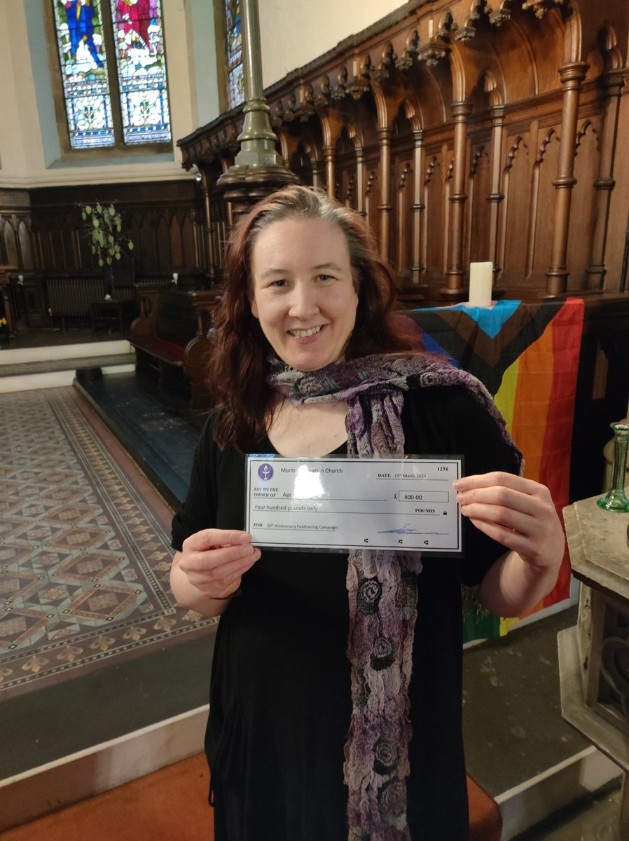 Huge thanks to @montonunitarian for their generous donation recognising our 50th Anniversary. Sue Fletcher met with Rev Anna to receive the cheque. #AUKS50 If you would like to find out more - sign up to our newsletter: 👉 bit.ly/3v9K46z
