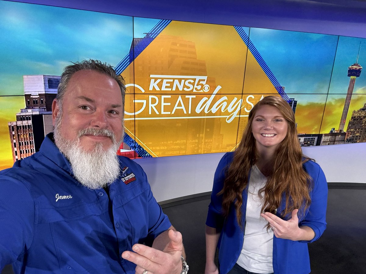 📺 Tune in alert! 🎥 James Steubing, President | Co-Owner, and April Steubing, Director of Operations, are going live on KENS 5 "Great Day SA" at 9:40 am this morning! 

🎙️Don't miss this exciting opportunity to hear firsthand from the leaders of the San Antonio Gunslingers! 🏈