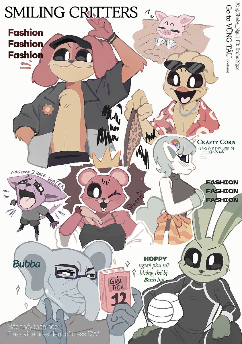 Ehehe_Ngu's tweet photo. Fashion magazine🏖
●This Au's name is School Au :>>

_________________
#PoppyPlaytimeChapter3 #digi
#SmilingCritters #SmilingCrittersAU
#fanart #fashion #Vietnam https://t.co/mtURYxqizu