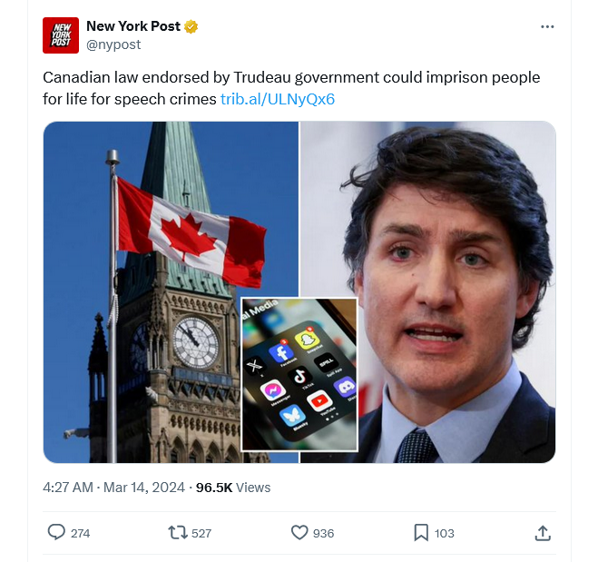JanaEsso's tweet photo. New Canada
Thinking about using the "wrong" word, house arrest, using a wrong word, life in prison
Leave your keys by the door to make stealing your car more straightforward for the thief.
If police can't deal with car theft, how will they will find the resources to deal with pre-crime and thought nazis