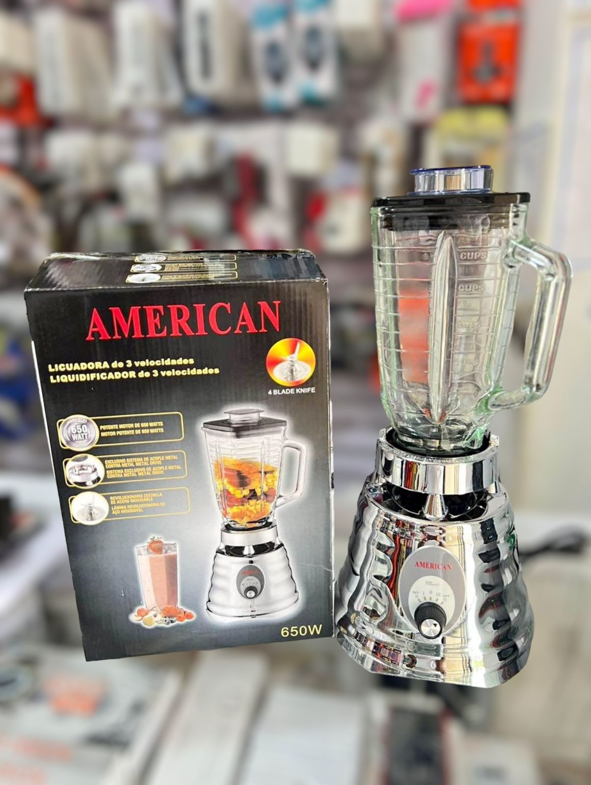 Christopher Guzman on X RT Licuadora American con Jarra en cristal y base en acero inoxidable Precio 2 700 829 664 9629 Envio a todo el pais https t Z4QUGUV3Qx X