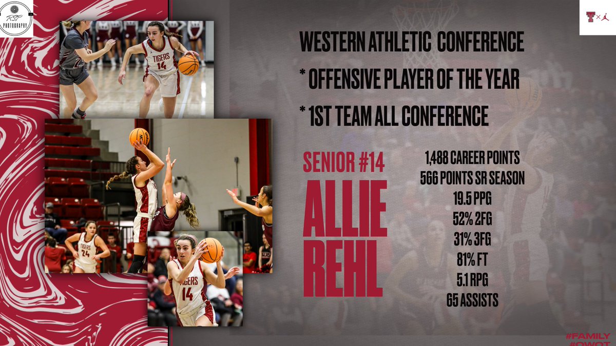 Congrats to @alliehope14 on her Western Athletic Conference All-Conference honors! Offensive POY & 1st Team! #family #owot #okpreps @Tuttle_Ath_Dept @RspPhotography @OBU_WBBall @HSVarsity