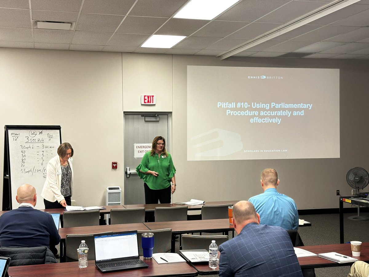 Thank you to Pam Leist and Hollie Reedy from @EnnisBritton for spending time to discuss Sunshine laws and board meeting with workshop attendees.