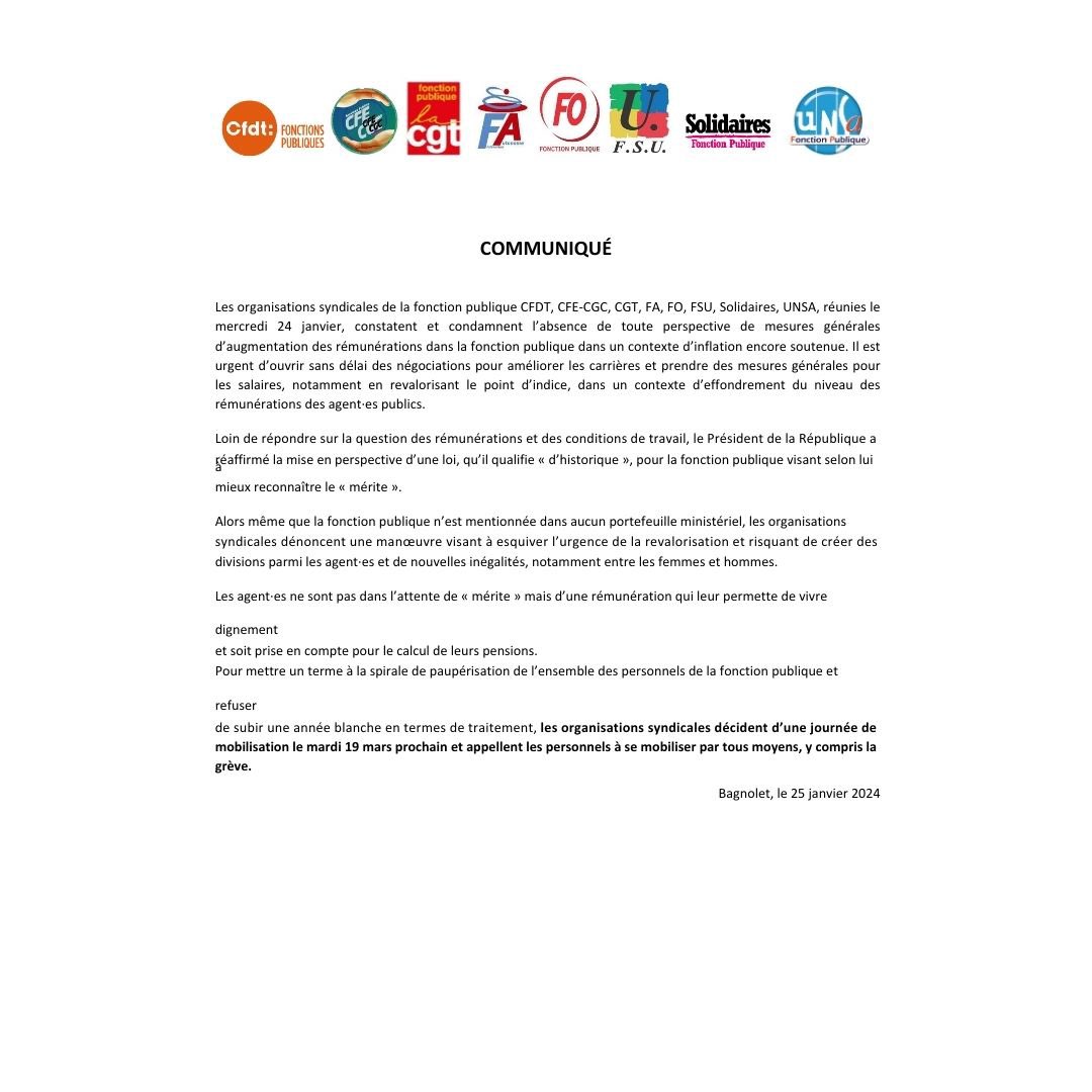 cfdt_hdf's tweet photo. 📢 Mobilisations fonction publique : 

9h30 : Place de la gare à Arras
10h00 : Lycée Paul Claudel à Laon
14h30 : Porte de Paris à Lille
14h : Sous-préfecture de Cambrai
14h : Place Jeanne Hachette à Beauvais 
14h : Maison de la culture à Amiens 

#CFDTHdF #FonctionPublique 📣 https://t.co/JF1w0CI5o4