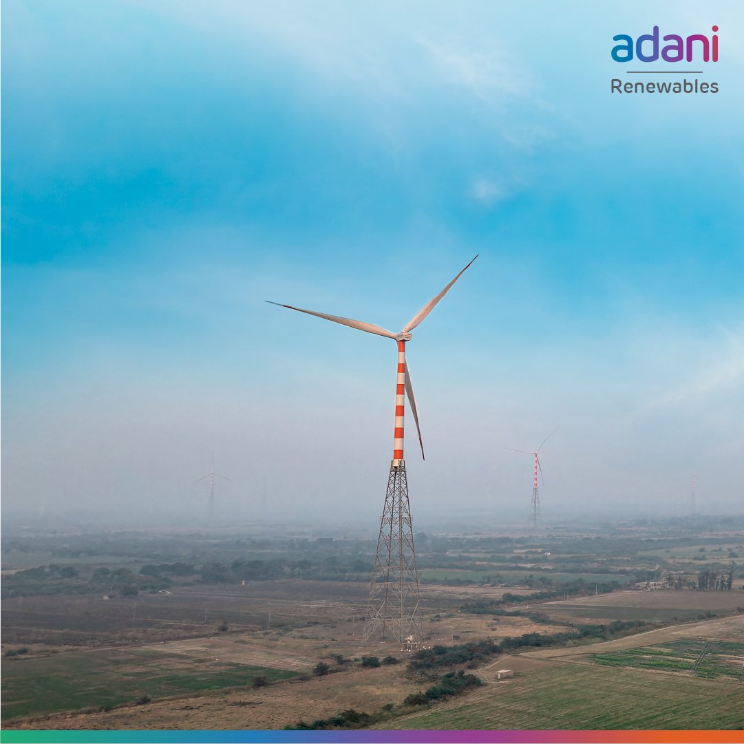 #AdaniGreenEnergy has successfully operationalized the 300 MW #WindPowerProject in #Gujarat. This project contributes 1,091 million electricity units & reduces CO2 emissions by 0.8 million tons annually. Learn more: bit.ly/3PnqkUd