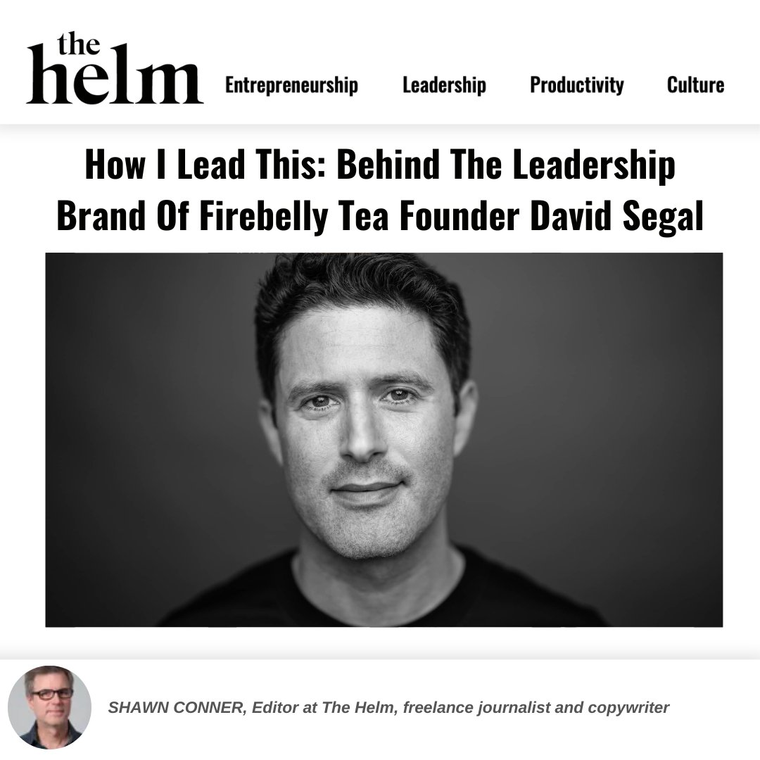 David Segal just can’t get enough tea. After steering @DAVIDsTEA through eight years of expansion he launched a new DTC brand: @FirebellyTea. Read our latest 'How I Lead This' feature on the tea maverick's journey, leadership lessons and more: bit.ly/3PjKy1i