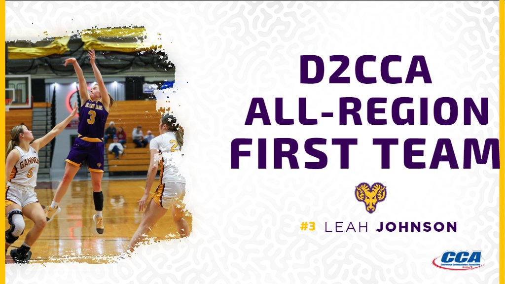 WCUAthletics's tweet photo. WBB: Leah Johnson named first team All-Atlantic Region by D2 CCA. Johnson and the Golden Rams take on Fairmont State Friday night in the first round of the NCAA D2 Tournament. https://t.co/liOopb4aGE