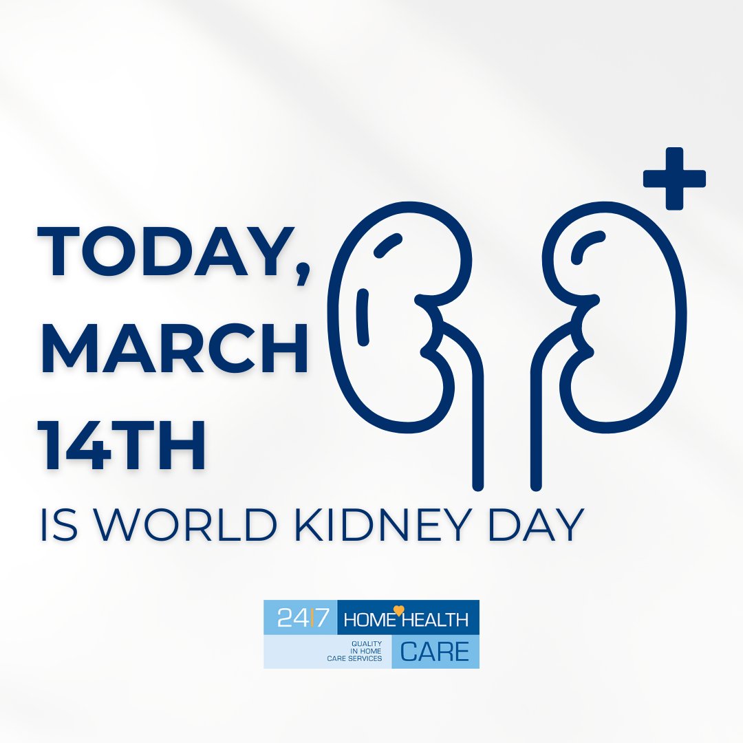 Today is #worldkidneyday! Celebrate today by taking a step towards a better tomorrow. We are here to help you. From providing transportation to important doctor visits to ensuring the care you need, right from the comfort of your home. Learn more today: 24-7homehealthcare.com