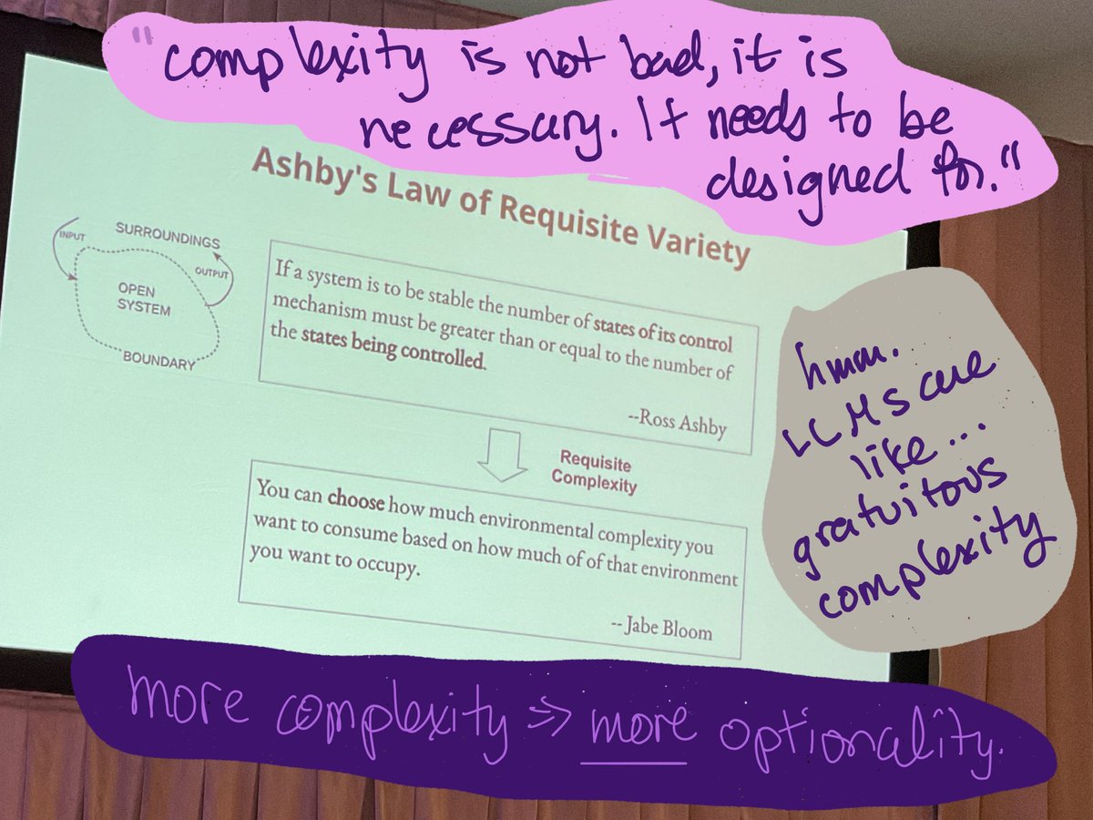 Complexity is not bad, it is necessary. It needs to be designed for. ⁦<a href="/settling_mud/">Xin Yao</a>⁩ #exploreDDD